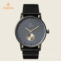 Timesea Brand reloj de pulsera de cuero cuarzo reloj para hombre 72248